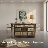3-Drawer 2-Door Accent Chest timeless Design Storage Cabinet Vintage design Floor-Standing for Homeowners, Entryway, Living Room
