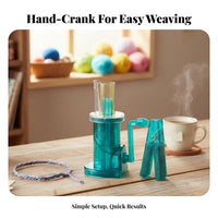 Hand Crank Spool Knitter Simple Hand Crank Knitting Machine Beginner-Friendly Manual Rope Braiding Machine for DIY Enthusiasts, Beginners
