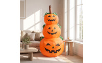 Inflatable Jack-O'-Lantern Stack Large Halloween Inflatable with LED Lights Stacked Pumpkins Outdoor for Yard, Lawn