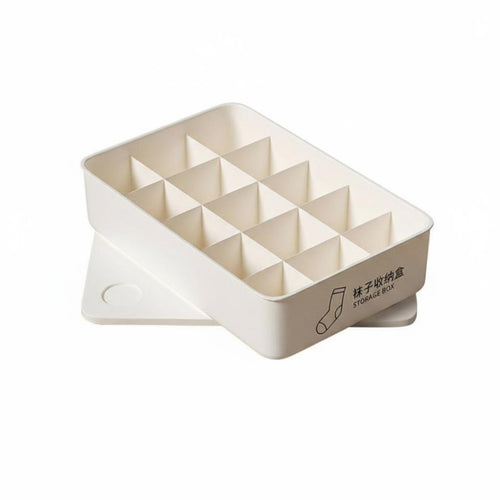 3 Pieces Compartmented Underwear Organizer Set Space-Saving for Students, Adults