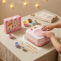 Kids Pottery Wheel Rotating Electric Pottery Wheel Cartoon Cat Face