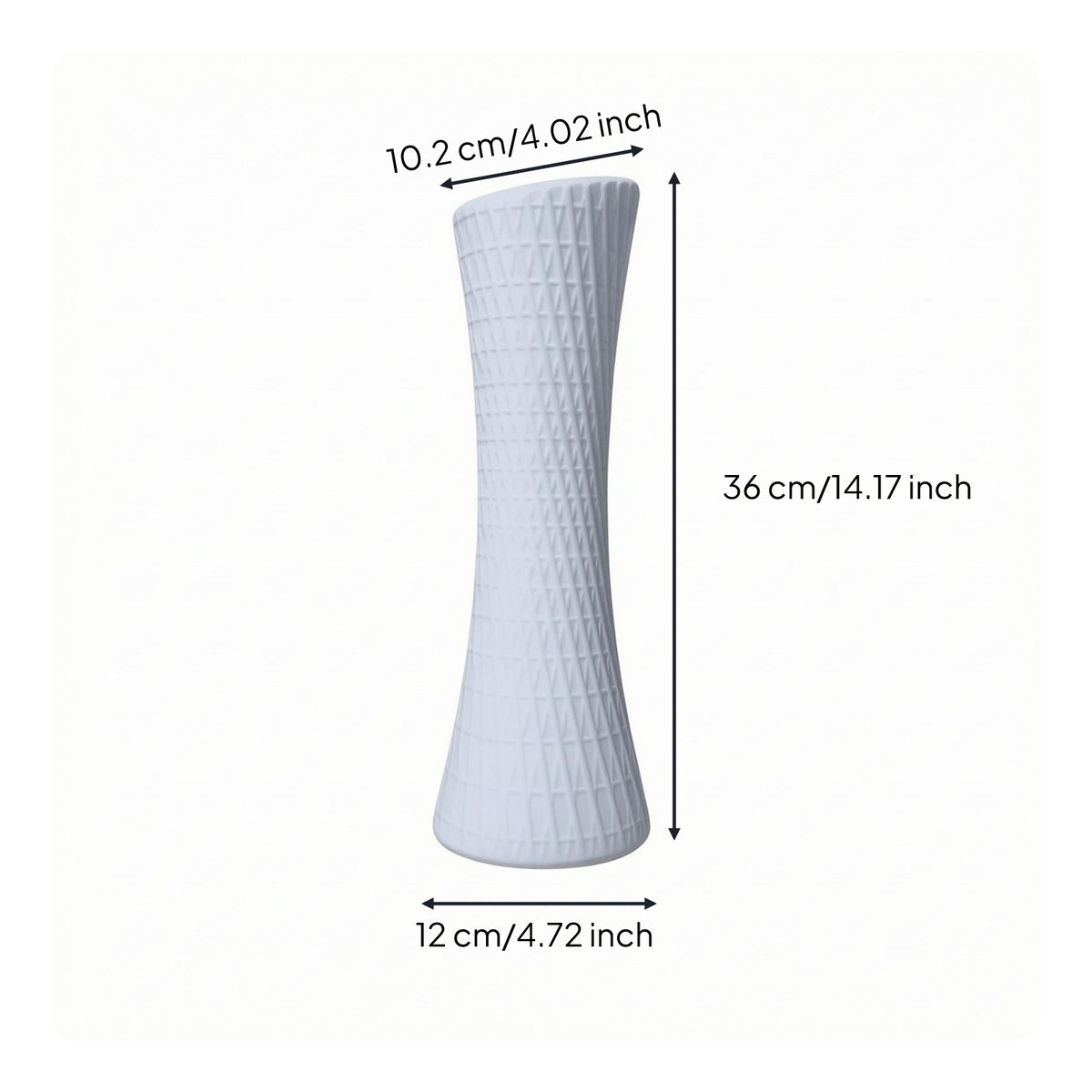 Textured Ceramic Vase Stable Base Home Decor Item Decorative