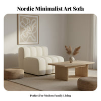 Unstructured Sectional Sofa Wabi-Sabi Aesthetic Configurable Couch Double-Sided Minimalist for Interior Designers