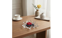 Crystal Maple Leaf Serving Tray Fall Maple Leaf Tray Clear Decorative for Hosts, Homeowners, Dining Table, Parties