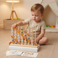 Cognitive Learning Child-Led Bead Matching Toy Fine Movement Skills Creature Bead Matching Game Hand-Eye Coordination Early Education for Toddlers, Kids, Preschoolers, Home, Preschool, Classroom