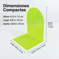 Small Acrylic Bookend, Transparent Non-Slip, Desk Organizer for College Students, 9x13.3x12cm