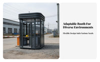 Portable Security Booth Fast Installation Security Guard Cabin Construction Sentry Box for Gatekeepers, Residential Communities, Toll Stations