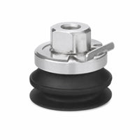 Suction Cup with Metal Plate Industrial Bellows Suction Cup Two-Tone Durable for Automation, Material Handling