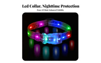 High Visibility LED Pet Collar Multiple Flash Modes Light up Pet Collar Adjustable