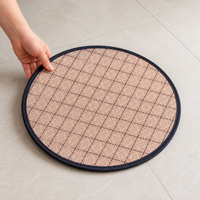 Dog Cooling Mat, Breathable Dog Mat for Pet Bed, Self Cooling Rattan Weave for Hot Summer Days, Brown Woven Plant Fiber