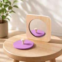 Educational Wooden Toy with Mirror Sensory Child-Led Learning Toy Problem-Solving Shape Sorting Cube Sturdy for Classroom