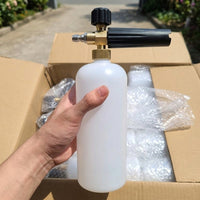 Car Cleaning Foam Sprayer for Professional Car Wash, Heavy Duty Brass Foam Lance with Adjustable Nozzle, Durable Dispenser Bottle, 1 Pack Kit