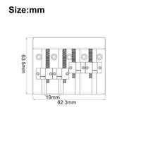 跨境爆款 4 弦低音贝司琴桥 82.3x63.5MM 琴弦底部通弦间距19MM