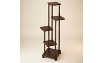 Plant Stand with Wheels Multi Level Rolling Plant Stand Stepped Flower Pot Rack for Apartment Dwellers, Living Room, Balcony, Corner