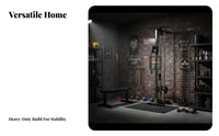 Wall Mounted Pulley System Multi-Functional Wall Mounted Cable Station Heavy Duty Steel Frame Home Gym LAT Pulldown Unit for Bodybuilders, Athletes