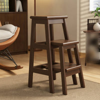 Three-Step Stool Sturdy Wooden Step Stool Finish Furniture for Seniors, Closet, Pantry