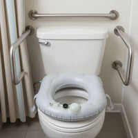 Inflatable Toilet Seat Pad Easy to Clean Suction Disc Toilet Seat Cover Individual Care Aid for People with Disabilities