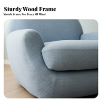 Upholstered rotate Armchair Comfortable Seating rotate Barrel Chair Plush Cushioning Modern Design for Adults, Bedroom, Balcony