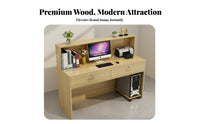 Sturdy & Long-Lasting Payment Ier Checkout Counter Spacious Countertop Checkout Counter Table Thickened Panels Small Shop Front Desk Easy to Clean for Receptionists, Shopkeepers, Office Managers, Retail Shop, Lobby