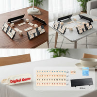 Compact Tile Game Set with Racks Sturdy Tabletop Tile Game Portable Storage Bag Easy to Learn for Family, Adults and Kids