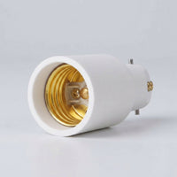 B22 to E27 Light Fitting Adapter for Home Lighting, Heat Resistant White PA Electrical Adapter, 4A Rated Current Bulb Base Adapter, 1 Pack Unit