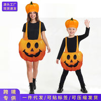Halloween-Themed Parent-Child Pumpkin Costume Set for Party Performance