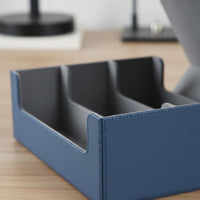 3-Row Card Storage Box Soft Flannel Lining Large Trading Card Case Deck Holder Box Secure Closure