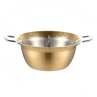 Split Hot Pot With Two Broths  Smooth  Finish Divided Stainless Steel Hot Pot Even Heating for Restaurant