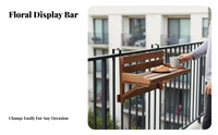 Foldable Railing Desk Space-Saving Hanging Table Sturdy Construction for Deck