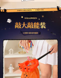 万圣节讨糖袋儿童糖果袋子装饰品手提篮南瓜灯桶道具礼物小玩具包