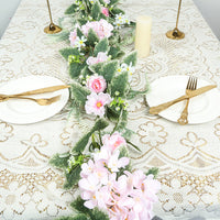 Artificial Rose Vine Spring Faux Flower Garland for Home and Wedding