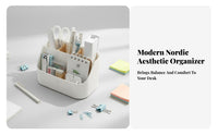 Rectangular Organizer Box, Multi-Functional Desktop Storage, Compartment Design, Large Capacity