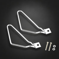 Triangular Motorcycle Saddlebag Support Brackets Cylindrical Saddlebag Support Brackets Compatible Hardware Aftermarket for Cruiser Riders, Commuting