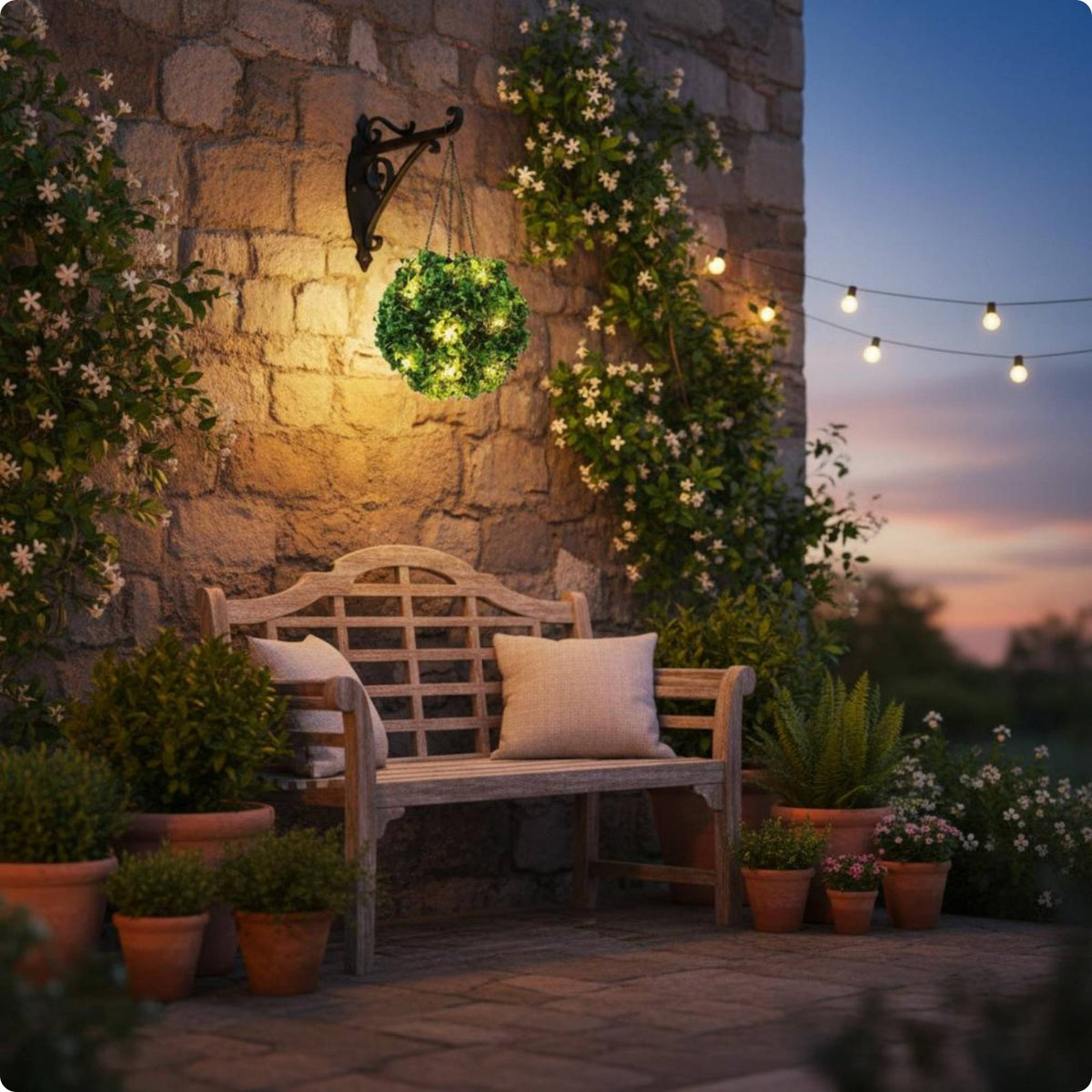 Solar Grass Ball Light Decorative LED Hanging Spherical Lamp Weatherproof Outdoor Lighting for Garden