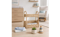 Woven Storage Rack Freestanding Rattan Storage Rack Boho Farmhouse Look