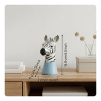 Animal Head Vase Multi Functional Container Flower Vase With Drainage Hole Cartoon Animal Themed Planter for Kids