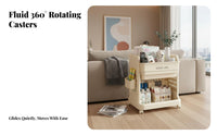 Multi-Tier Rolling Shelf Mobile Design Multi-Tier Trolley Large Capacity