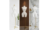 Mannequin Torso with Stand Sturdy Dress Form with Base Portable Manikin for Boutiques