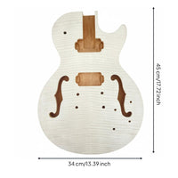 Hardwood Maple Guitar Smooth-Surfaced Sanded Unfinished Electric Guitar Body for Luthiers