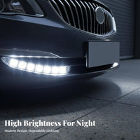2 Pieces LED Daytime Running Light Easy to Install Clear Vision Daytime Running Lamp Strip Daytime Running Light Bar for Night Driving