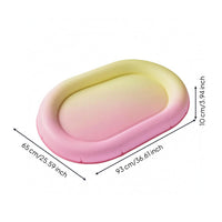 Pet Cooling Bed Inflatable Rim Oval Supportive Rim Dog Bed Gradient