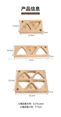 Wooden Rice Ball Mold, Press Type, for Sushi and DIY Food, 6 Grids