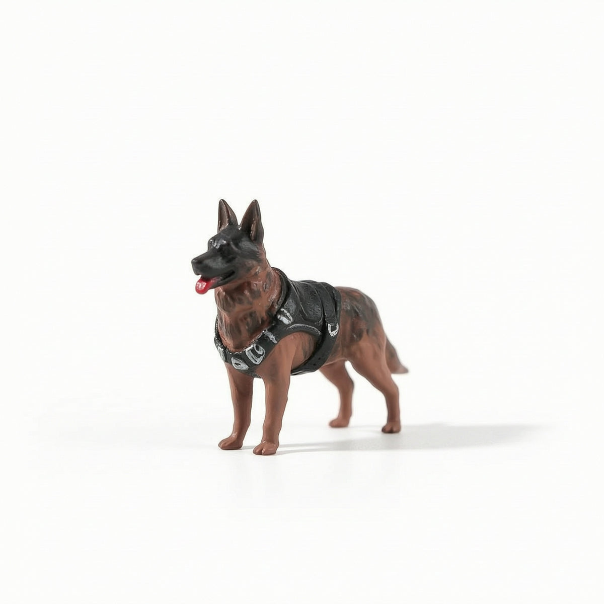 Small-Scale German Canine Figure with Harness Detailed Miniature German Canine Collectible Dog Figure Long-Lasting for Collectors