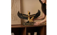 Winged God Statue Collectible Winged Figurine Antique Look Home Decor