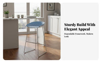 Saddle Seat Stool Nordic Design Wireframe Saddle Stool Minimalist Design Sturdy Frame for Kitchen Island, Restaurant