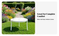 4 Pieces 4-Piece Woven Lounge Furniture Nordic Design & Aesthetic Patio Seating Set Modern Design Weather-Resistant for Balcony