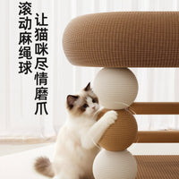 Sisal Cat Scratcher and Cat Bed Combo for Small Cats