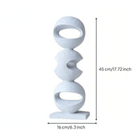 Abstract Tabletop Sculpture Modern Geometric Resin Sculpture Minimalist Statue for Tv Cabinet