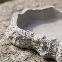 340ml Tortoise Water Bowl with Stable Base Water Dish, Polycrete Tortoise Water Dish for Snakes and Geckos, Textured Waterproof Reptile Bowl