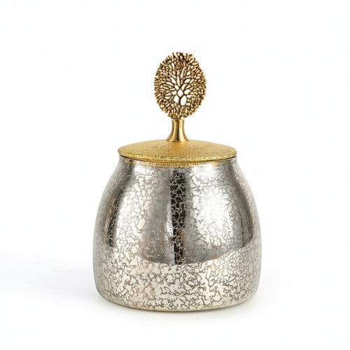 Storage Jar with Tree Finial Subtle for Living Room, Collectors